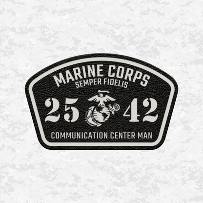 MOS 2542 Communication Center Man | Leather Patch | Velcro Backed