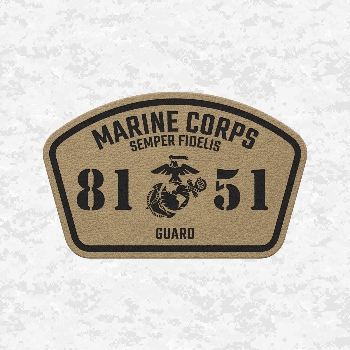 MOS 8151 Guard | Leather Patch | Velcro Backed