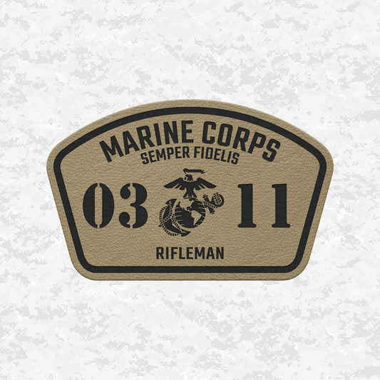 MOS 0311 Rifleman | Leather Patch | Velcro Backed