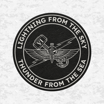 6th ANGLICO | Lightning From The Sky, Thunder From The Sea | Leather Patch | Velcro Backed