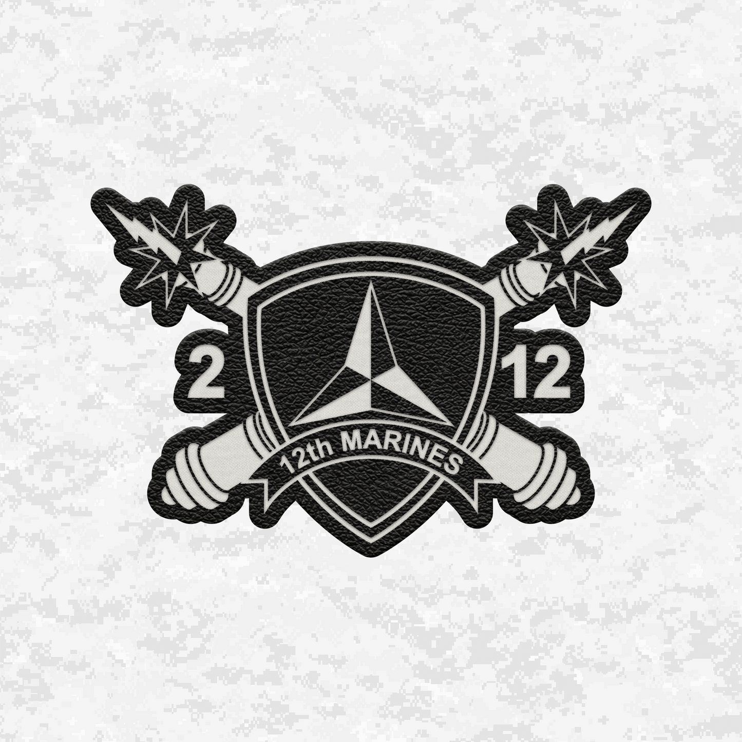 2nd Battalion 12th Marines Unit "The Thundering Guns of Death" | Leather Patch | Velcro Backed