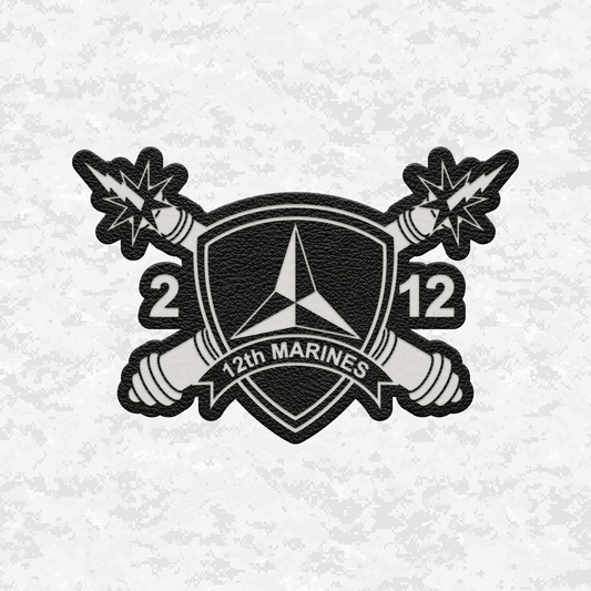 2nd Battalion 12th Marines Unit "The Thundering Guns of Death" | Leather Patch | Velcro Backed