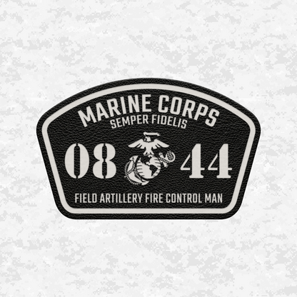MOS 0844 Field Artillery Fire Control Man | Leather Patch | Velcro Backed