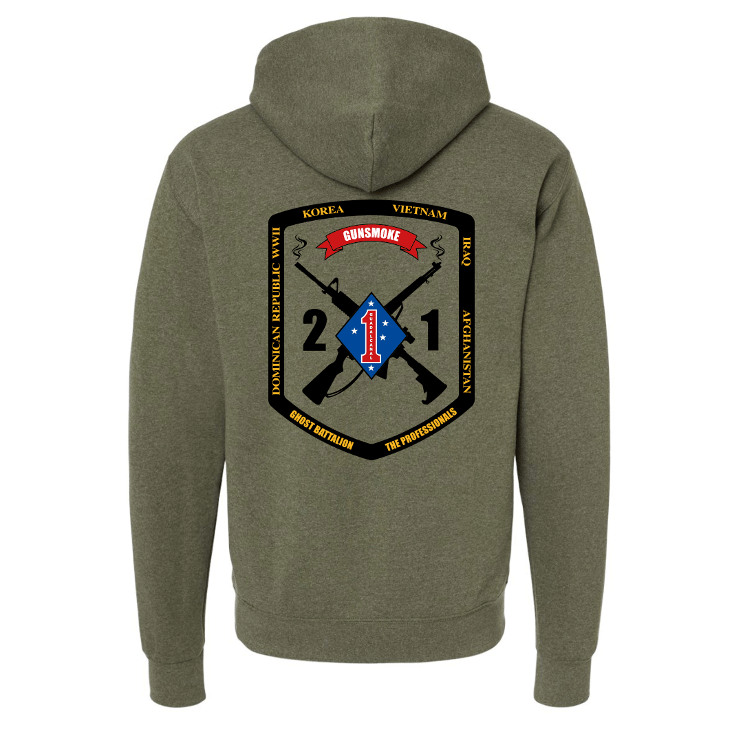 2nd Battalion 1st Marines Unit "Gunsmoke" Hoodie