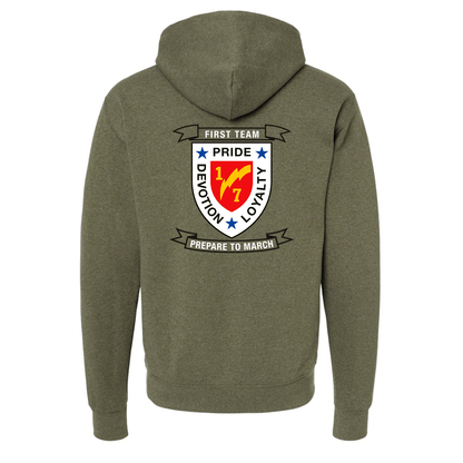 1st Battalion 7th Marines Unit "First Team" Hoodie