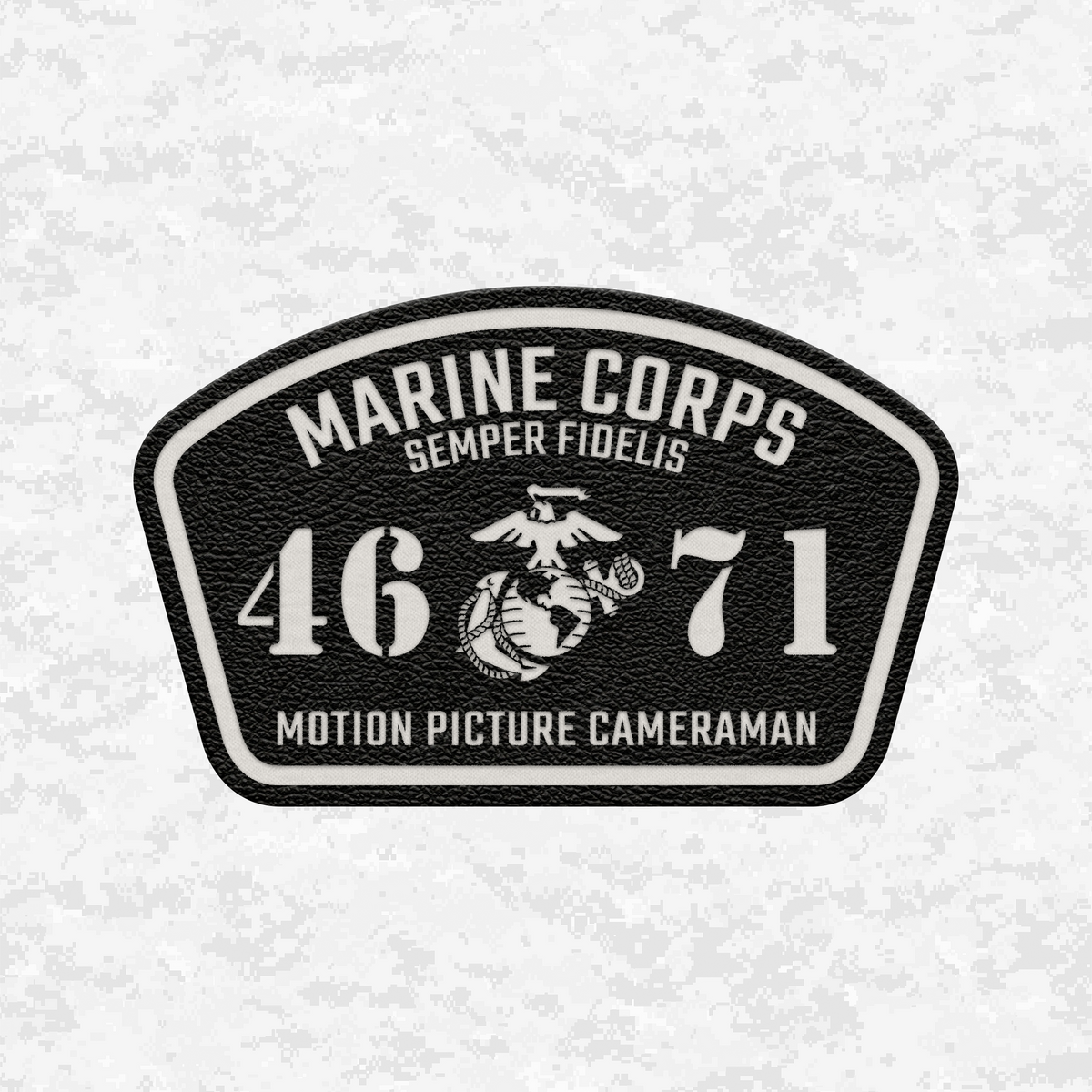 MOS 4671 Motion Picture Cameraman | Leather Patch | Velcro Backed