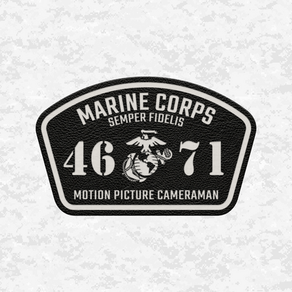 MOS 4671 Motion Picture Cameraman | Leather Patch | Velcro Backed