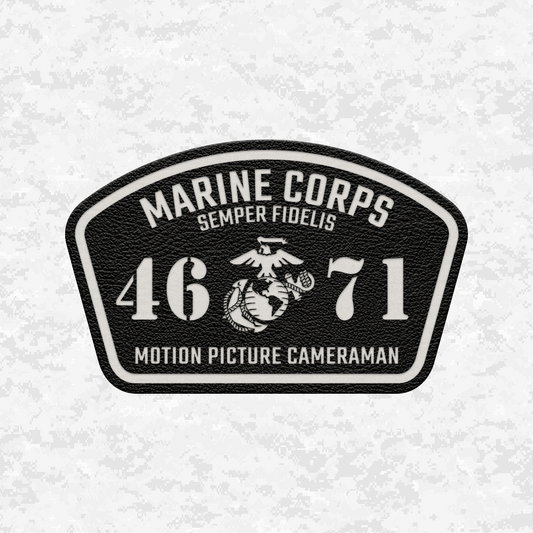 MOS 4671 Motion Picture Cameraman | Leather Patch | Velcro Backed