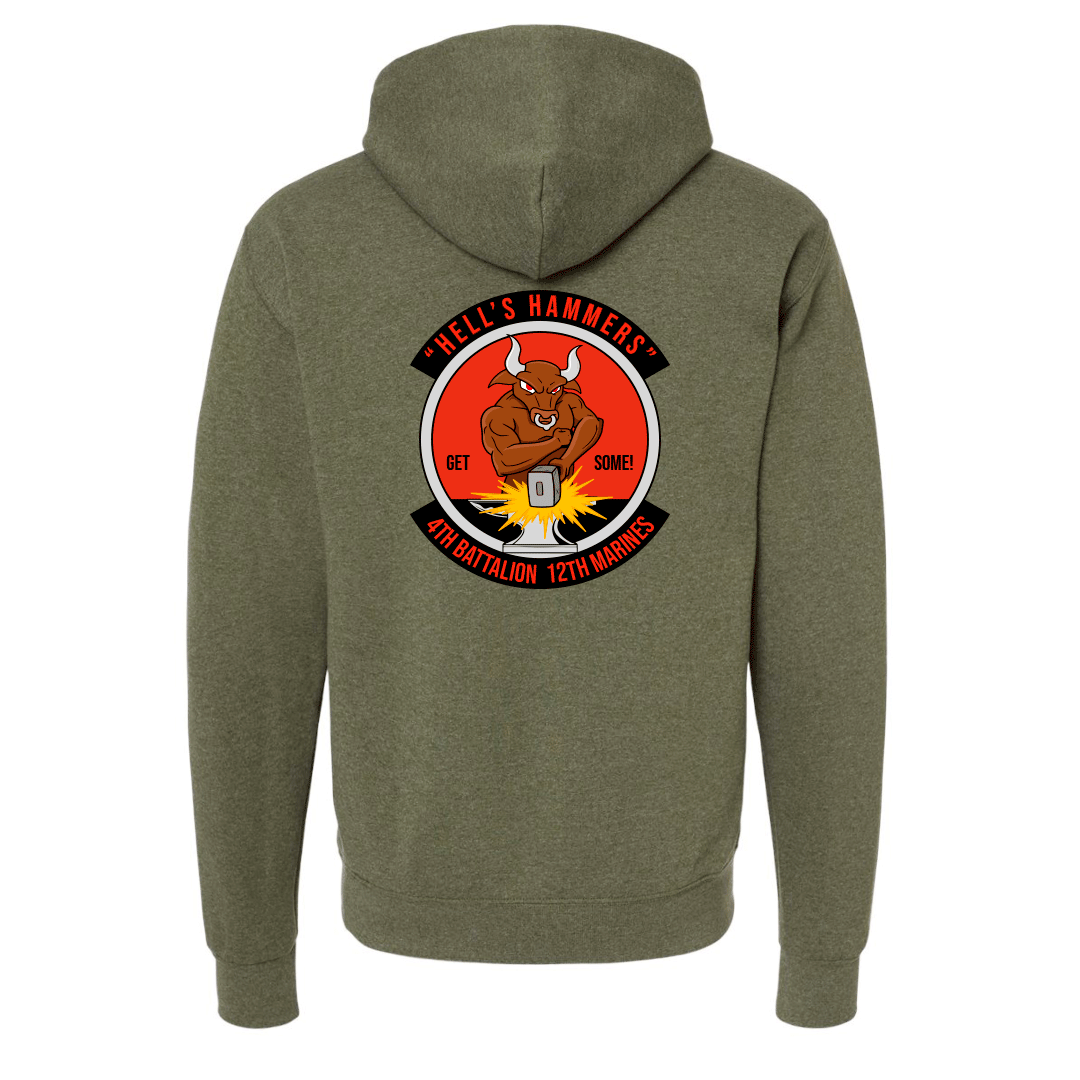 4th Battalion 12th Marines Unit "Hell's Hammers" Hoodie