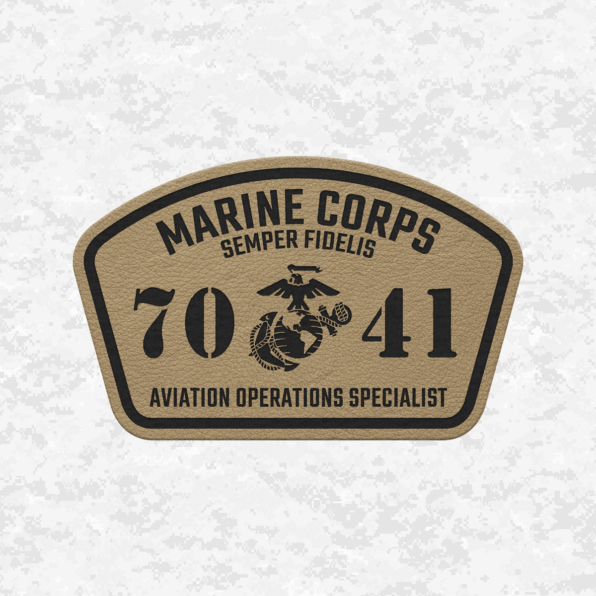 MOS 7041 Aviation Operations Specialist | Leather Patch | Velcro Backed