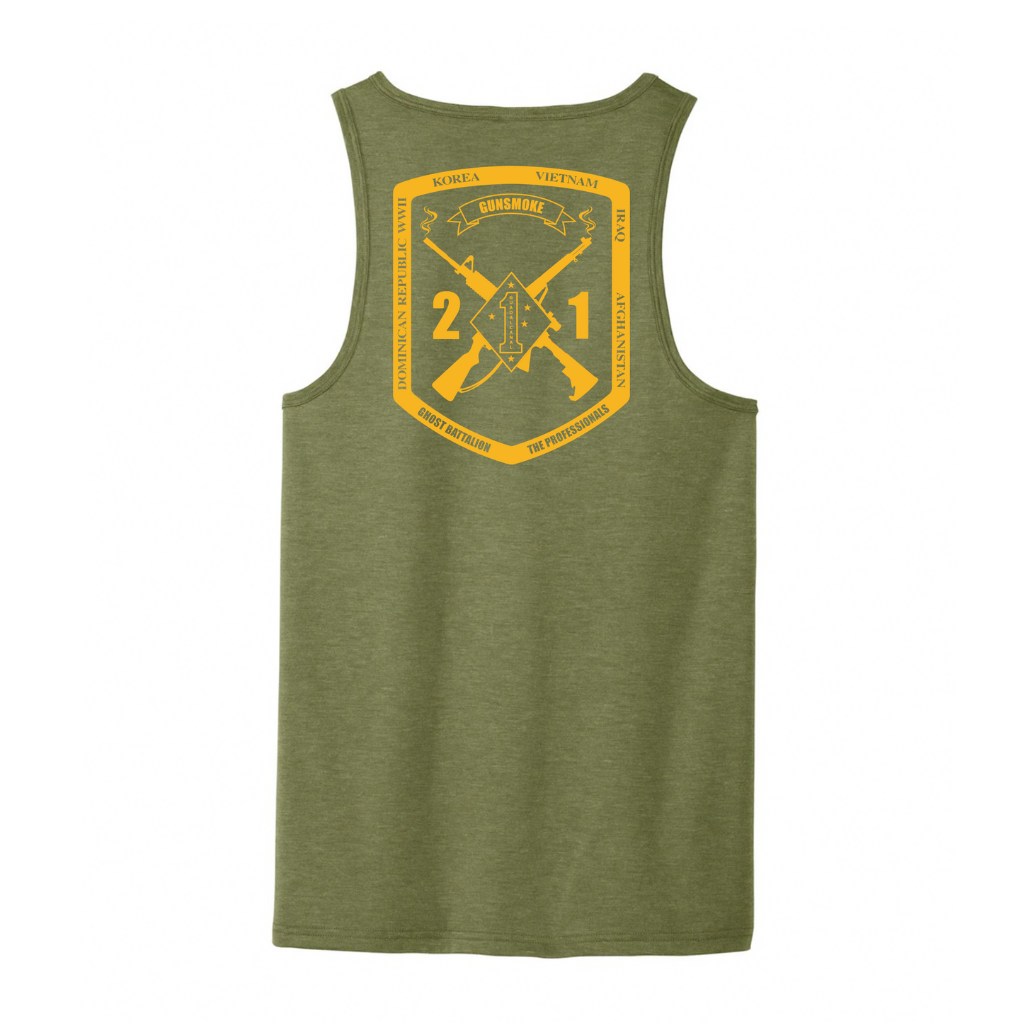 2nd Battalion 1st Marines Unit "Gunsmoke" DRIFIT Sleeveless, Tank, Sleeveless Hoodie