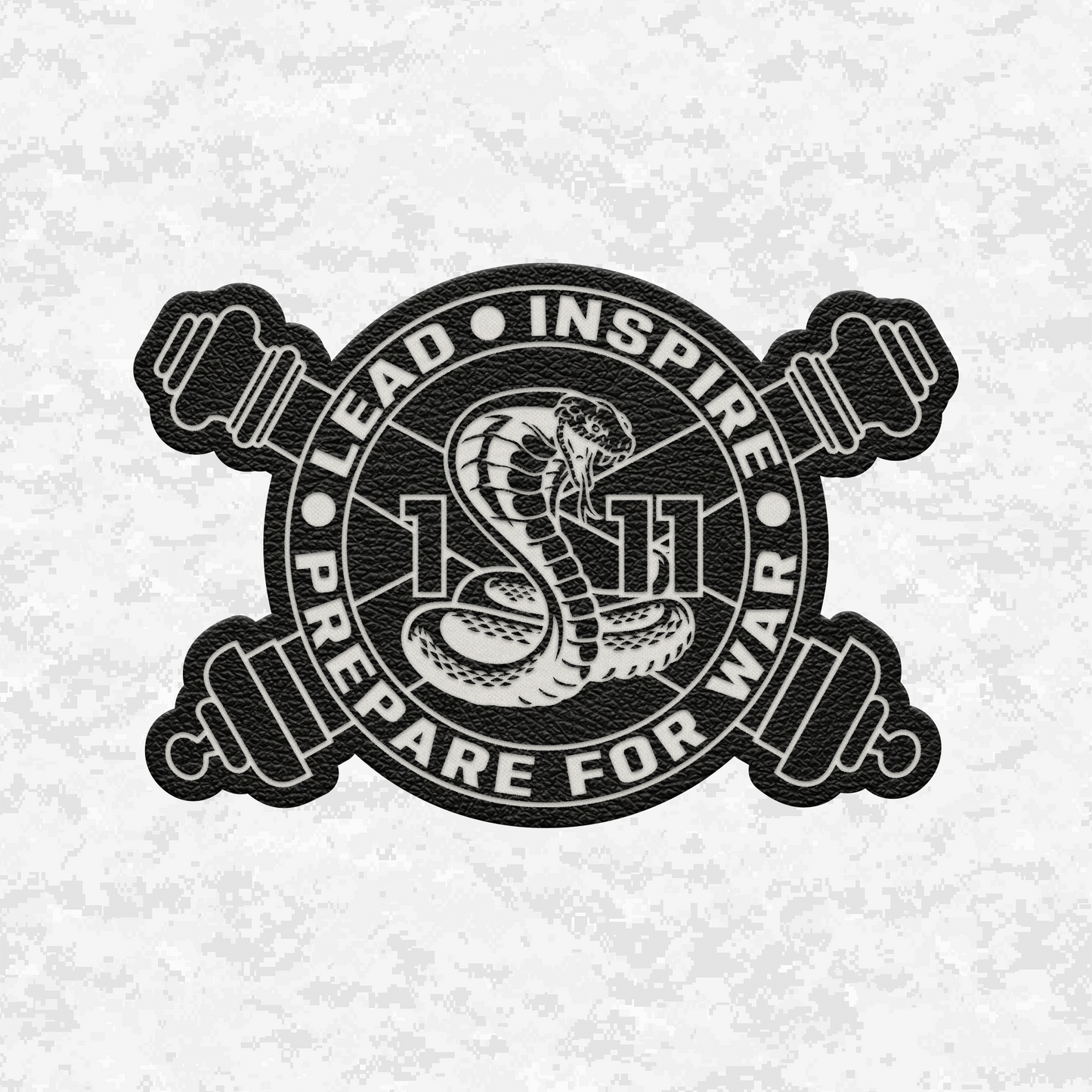 1st Battalion 11th Marines Unit "The Cobra Battalion" Special Edition | Leather Patch | Velcro Backed