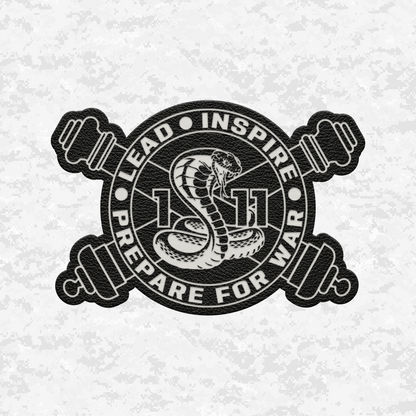 1st Battalion 11th Marines Unit "The Cobra Battalion" Special Edition | Leather Patch | Velcro Backed