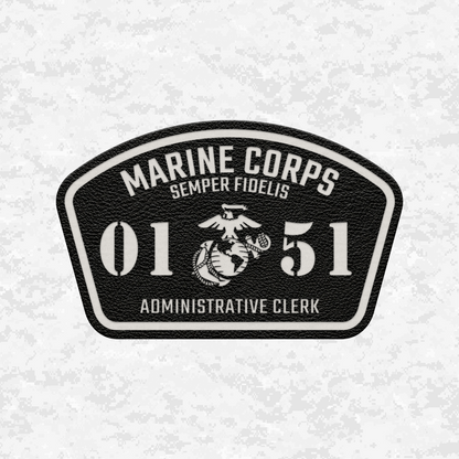 MOS 0151 Administrative Clerk | Leather Patch | Velcro Backed