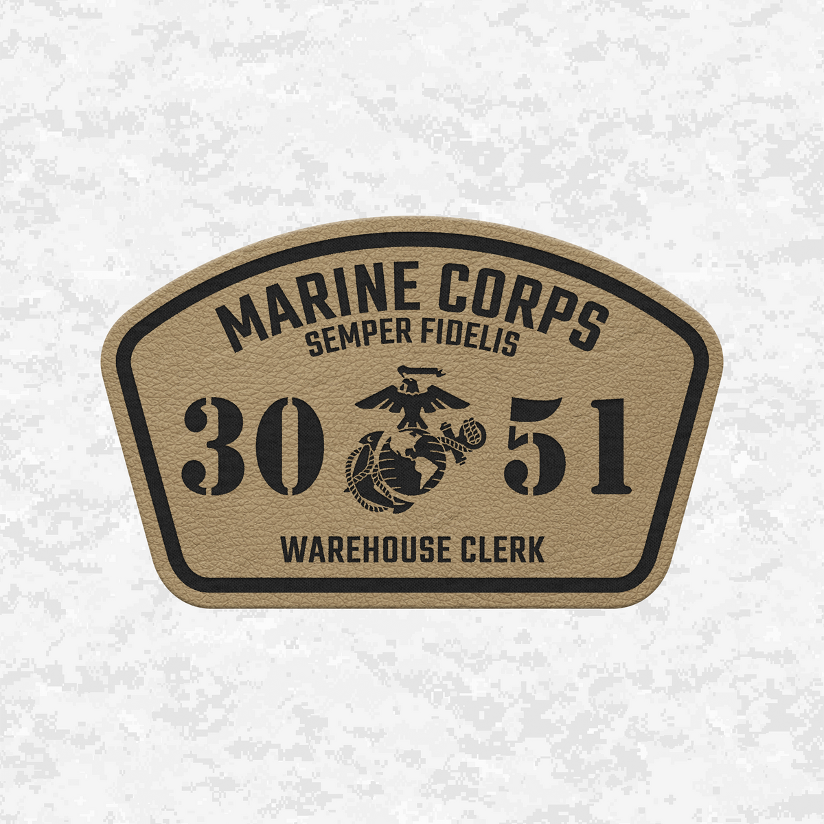 MOS 3051 Warehouse Clerk | Leather Patch | Velcro Backed