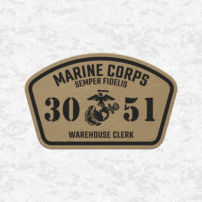 MOS 3051 Warehouse Clerk | Leather Patch | Velcro Backed