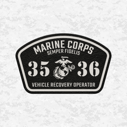 MOS 3536 Vehicle Recovery Operator | Leather Patch | Velcro Backed