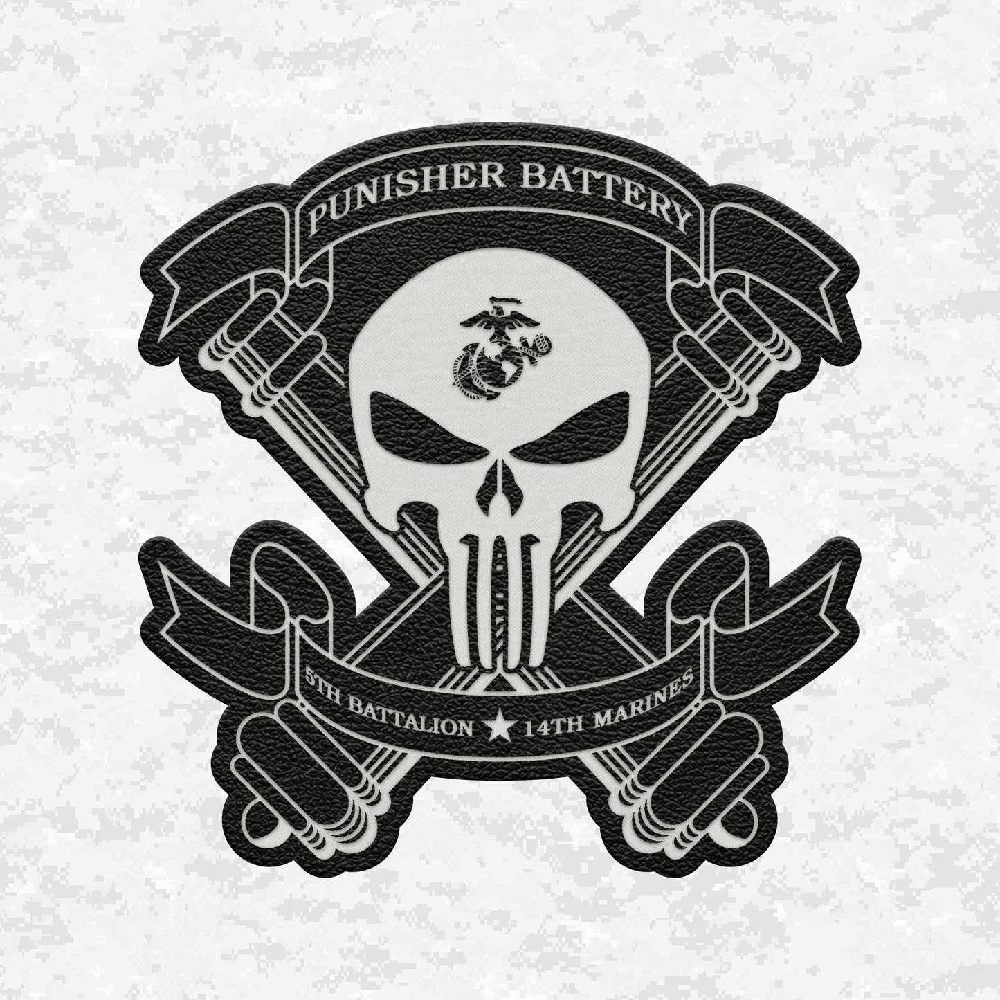 5th Battalion 14th Marines "Battery P" | Leather Patch | Velcro Backed