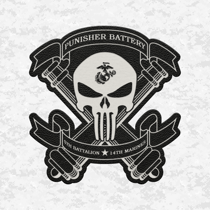 5th Battalion 14th Marines "Battery P" | Leather Patch | Velcro Backed