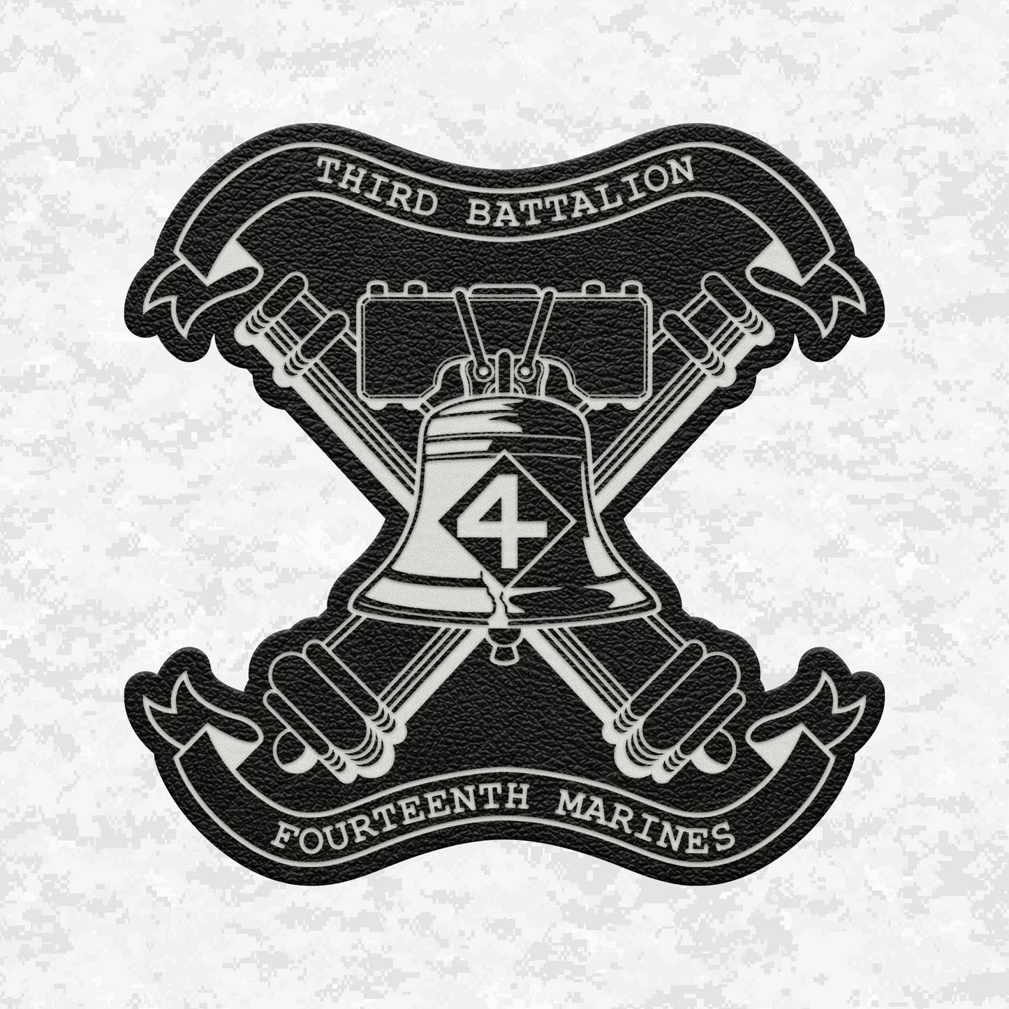 3rd Battalion 14th Marines Unit "Liberty" #3 | Leather Patch | Velcro Backed