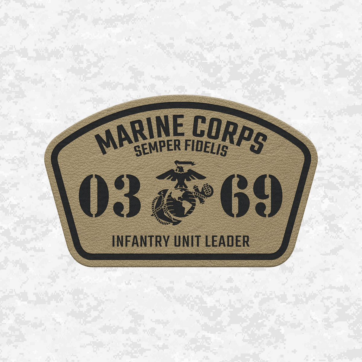 MOS 0369 Infantry Unit Leader | Leather Patch | Velcro Backed
