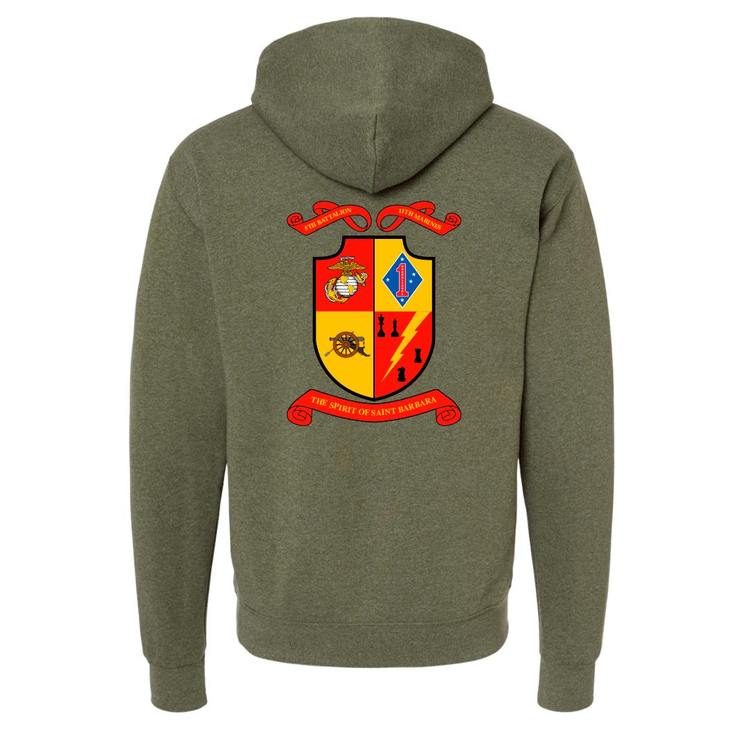 5th Battalion 11th Marines Unit "Steel Rain" Hoodie