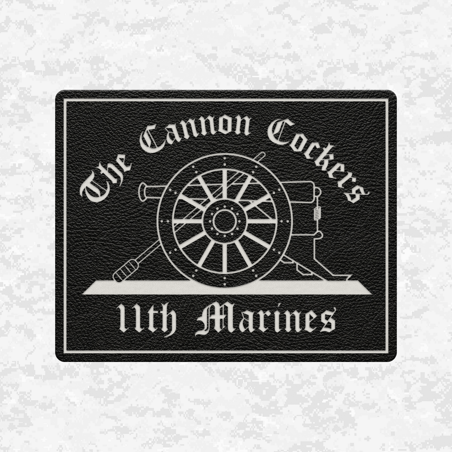 11th Marines Regiment "The Cannon Cockers" | Leather Patch | Velcro Backed