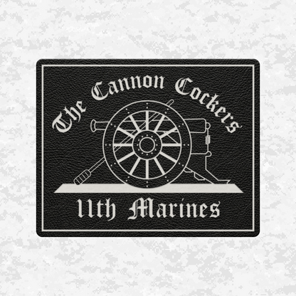 11th Marines Regiment "The Cannon Cockers" | Leather Patch | Velcro Backed