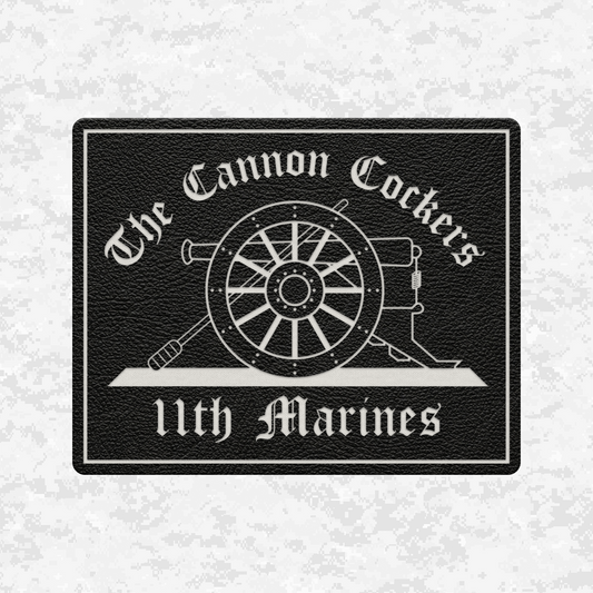 11th Marines Regiment "The Cannon Cockers" | Leather Patch | Velcro Backed