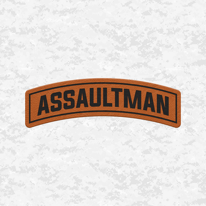Assaultman Tab Insignia | Leather Patch | Velcro Backed