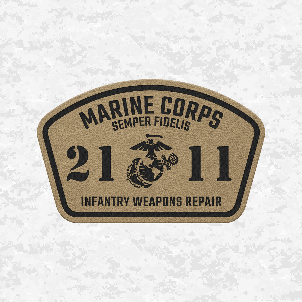 MOS 2111 Infantry Weapons Repair | Leather Patch | Velcro Backed