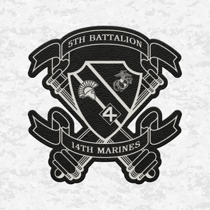 5th Battalion 14th Marines Unit "Sharphunter" | Leather Patch | Velcro Backed