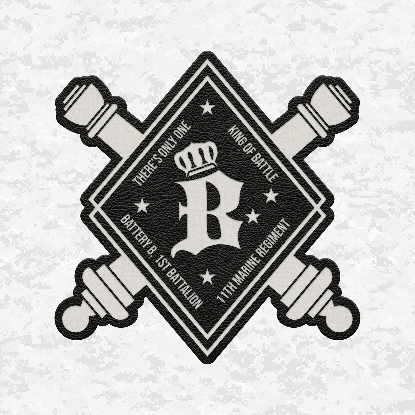 1st Battalion 11th Marines Bravo Battery Beastmaster | Leather Patch | Velcro Backed
