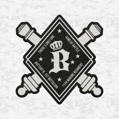 1st Battalion 11th Marines Bravo Battery Beastmaster | Leather Patch | Velcro Backed