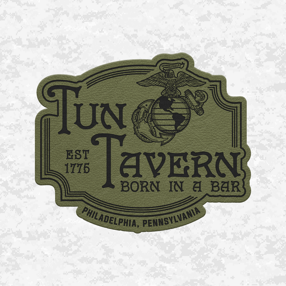 Tun Tavern Est 1775 | Leather Patch | Velcro Backed
