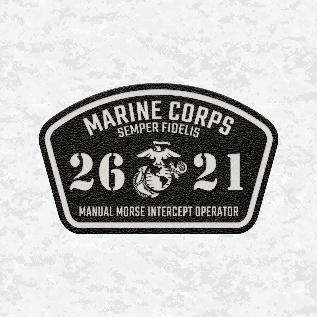 MOS 2621 Manual Morse Intercept Operator | Leather Patch | Velcro Backed