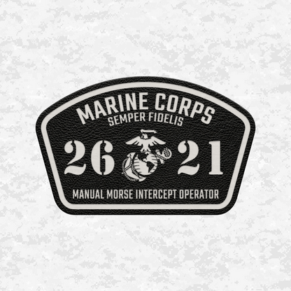 MOS 2621 Manual Morse Intercept Operator | Leather Patch | Velcro Backed