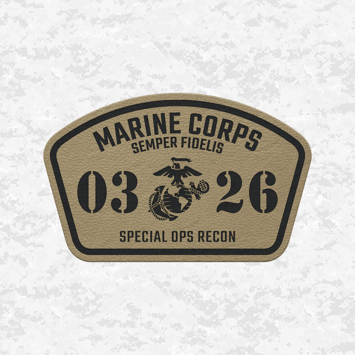 MOS 0326 Reconnaissance Marine Parachutist/Freefall | Leather Patch | Velcro Backed