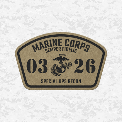 MOS 0326 Reconnaissance Marine Parachutist/Freefall | Leather Patch | Velcro Backed
