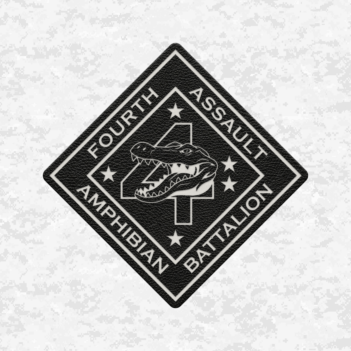 4th Assault Amphibian Battalion "4th Tracks" | Leather Patch | Velcro Backed