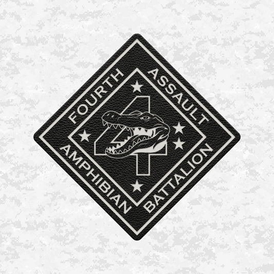 4th Assault Amphibian Battalion "4th Tracks" | Leather Patch | Velcro Backed