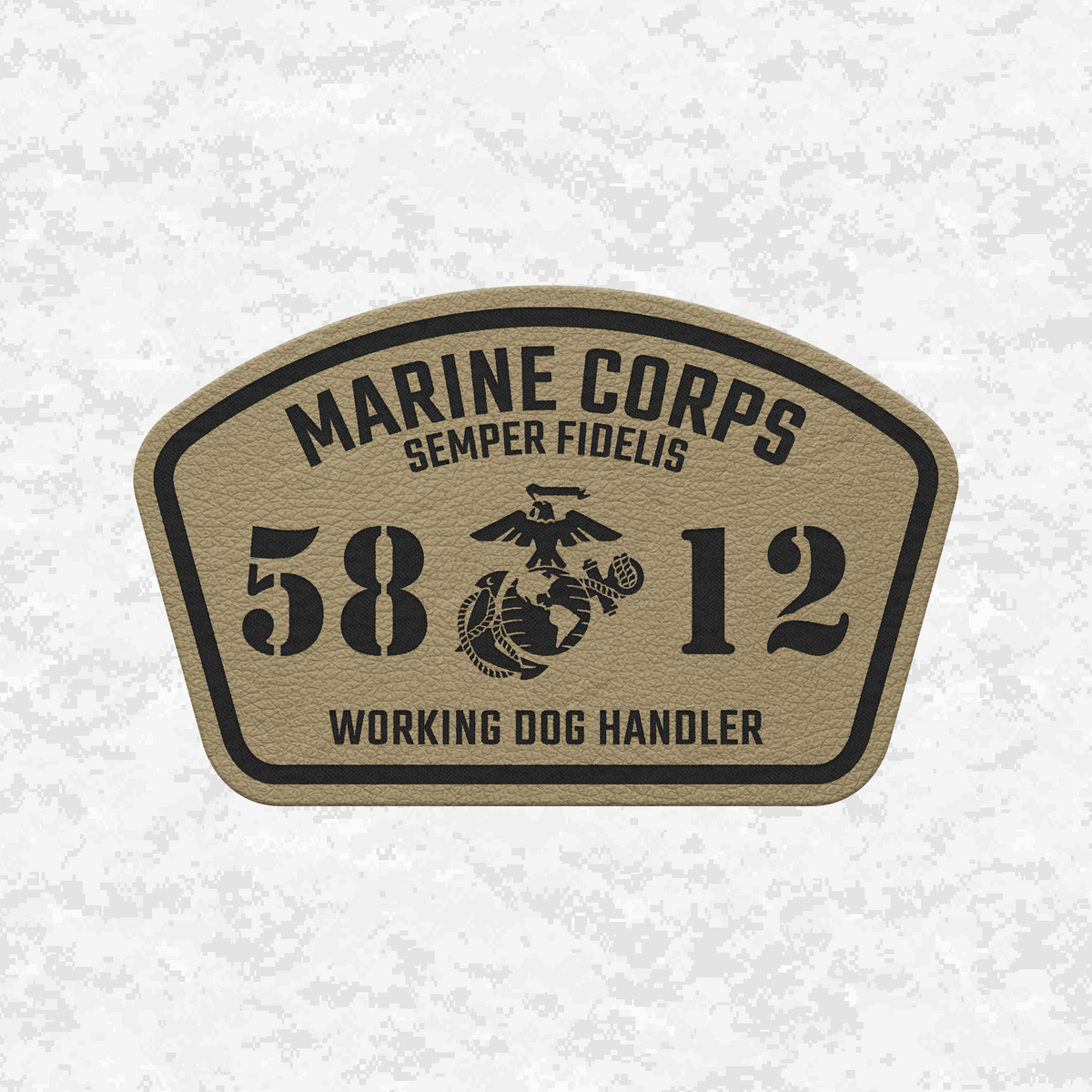 MOS 5812 Working Dog Handler | Leather Patch | Velcro Backed