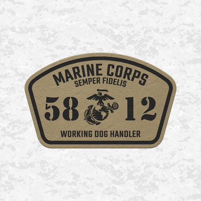 MOS 5812 Working Dog Handler | Leather Patch | Velcro Backed