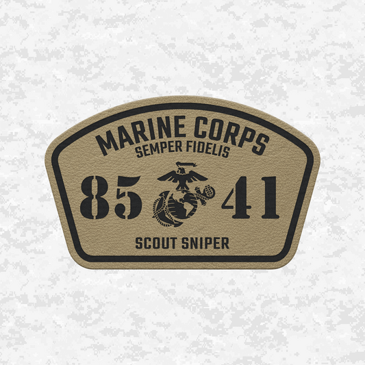 MOS 8541 Scout Sniper | Leather Patch | Velcro Backed