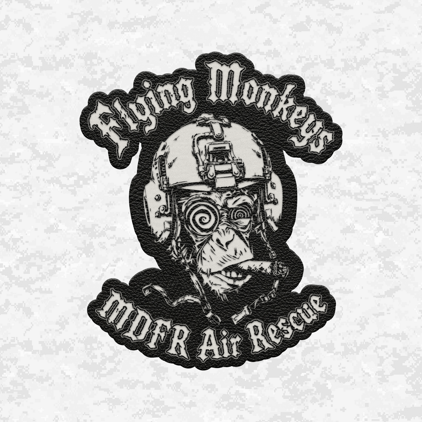 MDFR Air Rescue "Flying Monkeys" | Leather Patch | Velcro Backed