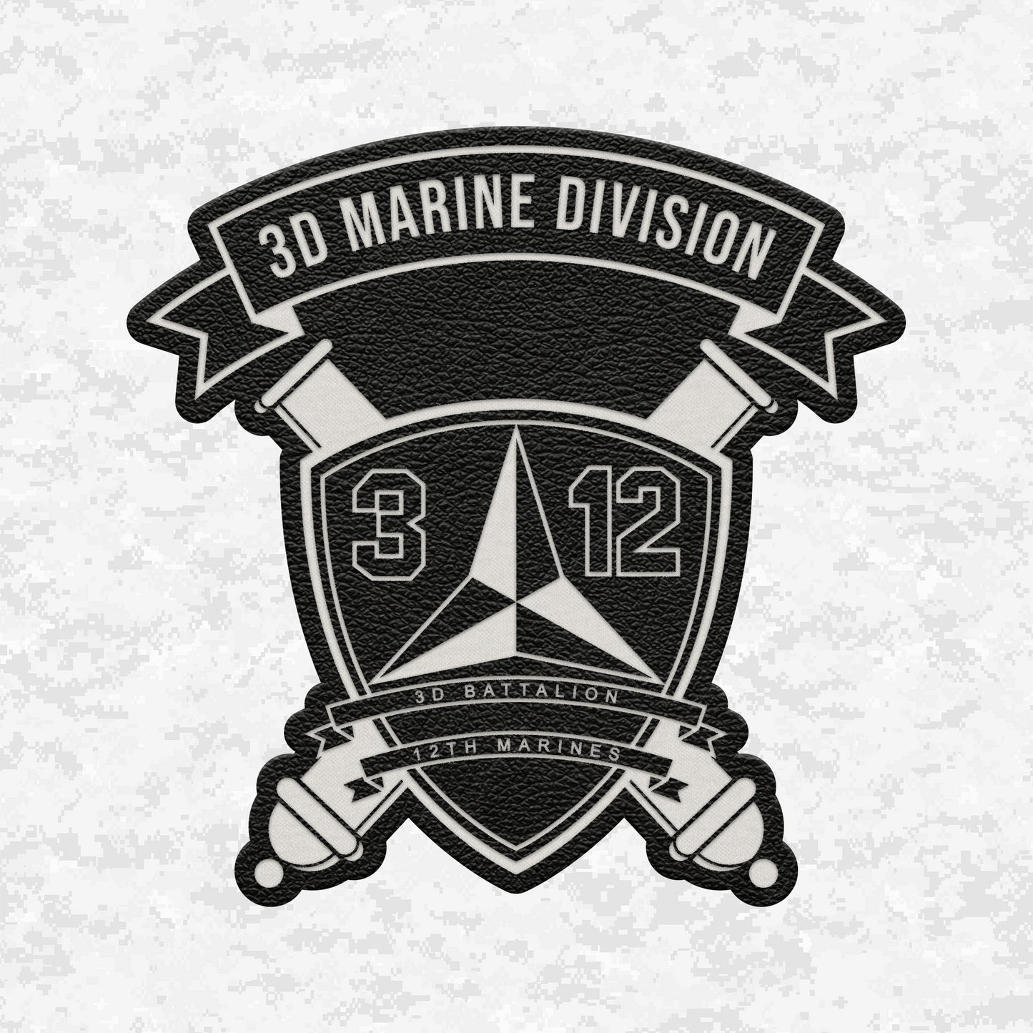 3rd Battalion 12th Marines Unit "Warriors of the Pacific" | Leather Patch | Velcro Backed