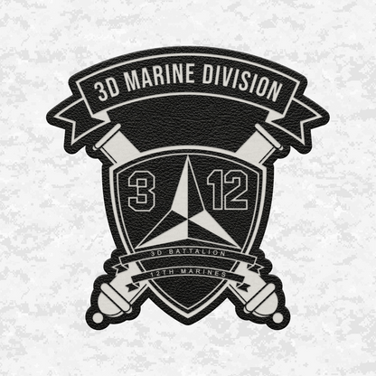3rd Battalion 12th Marines Unit "Warriors of the Pacific" | Leather Patch | Velcro Backed