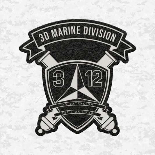 3rd Battalion 12th Marines Unit "Warriors of the Pacific" | Leather Patch | Velcro Backed