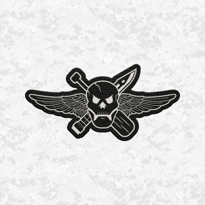 Recon Skull Jack & Wings | Leather Patch | Velcro Backed