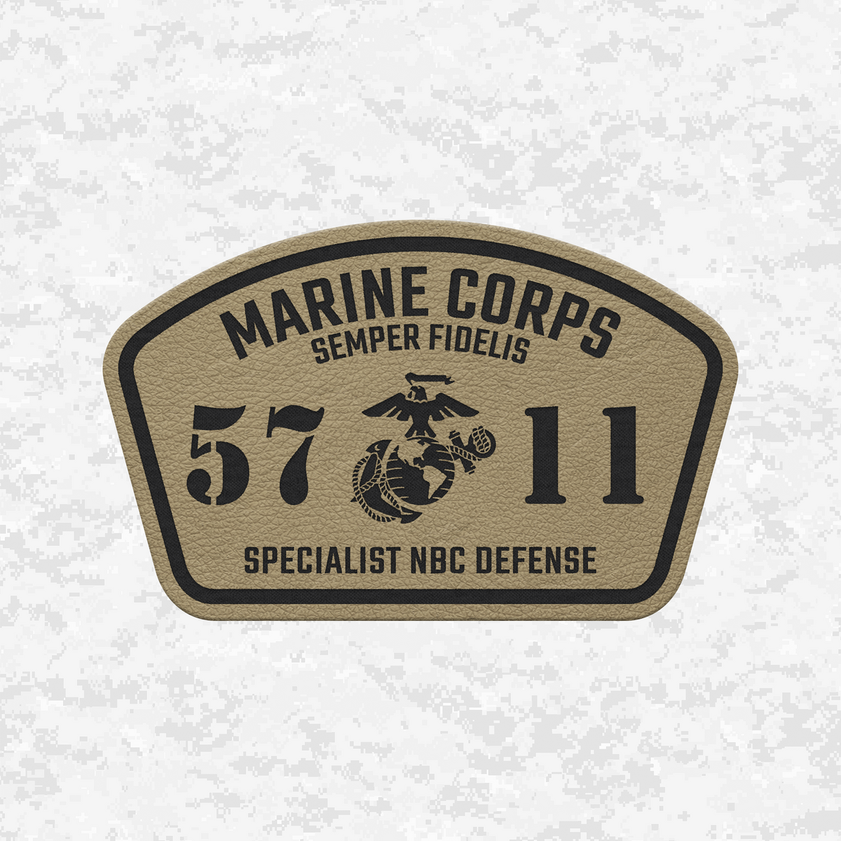 MOS 5711 Specialist NBC Defense | Leather Patch | Velcro Backed